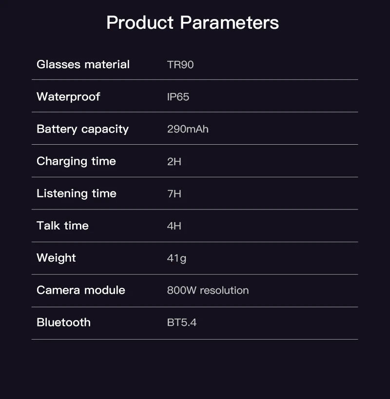 Zwart virtueel realiteitsbril met 800K HD-camera en 32G geheugen, geschikt voor gaming en video-opnames in een futuristische stadsomgeving met neonlic