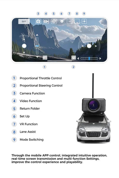 Zilveren, gele en roze 1/64 schaalmodelauto’s met zwarte camera’s en antennes op het dak, geschikt voor speelgoed- en educatieve toepassingen. - Foto 
