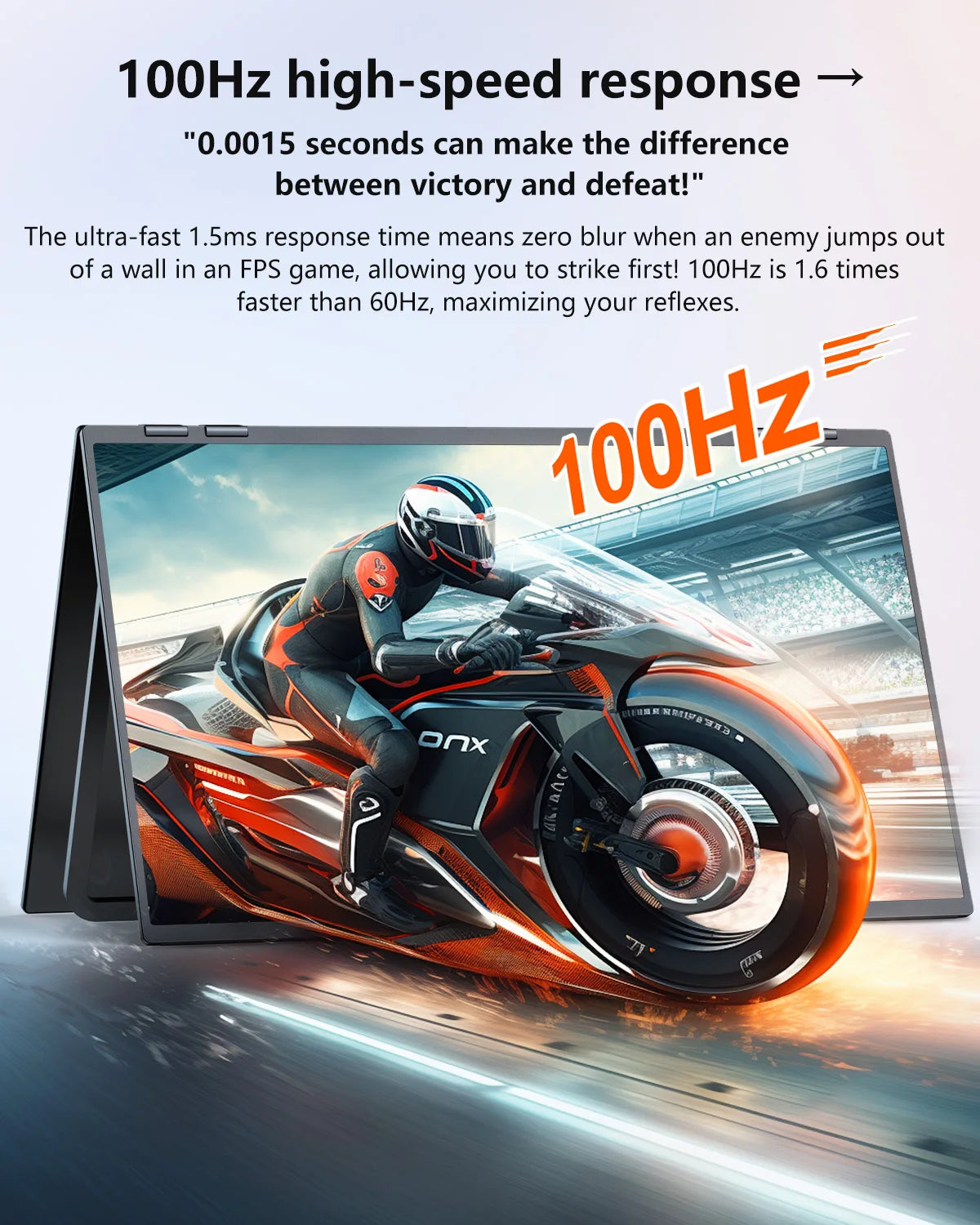 Een 23,8” en 43” dubbel scherm met 100Hz, HDR 1080P en 1,5ms respons, geschikt voor gaming en creatieve werkzaamheden op Windows en Mac OS. - Foto 2