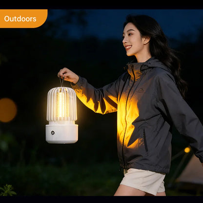 Zwarte Xiaomi elektrische muggenkiller met paarse UV-lamp en hangslot, ontworpen voor binnen- en buitengebruik. Effectief tegen muggen in slaapkamers,