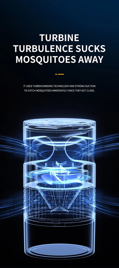 Lenovo Mosquito Killer met blauwe UV-verlichting, zilveren en glazen behuizing, staat op houten tafel. Geschikt voor slaap- en woonruimtes, met lage s