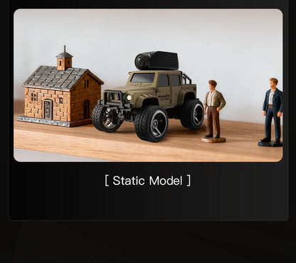 Zwart 1:64 mini klimgoed, uitgerust met een magnetische camera en app-controle, geschikt voor avontuurlijke opnames en speelplekken. - Foto 13