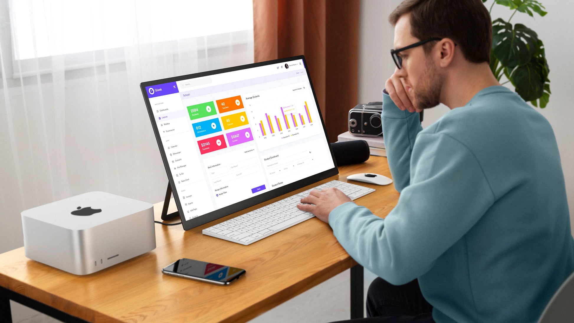 Een 22-inch 2K-monitor met 2560x1440 resolutie, 100% sRGB kleuraccuraatheid en HDR-technologie, geschikt voor gaming en professioneel gebruik. Zwart f