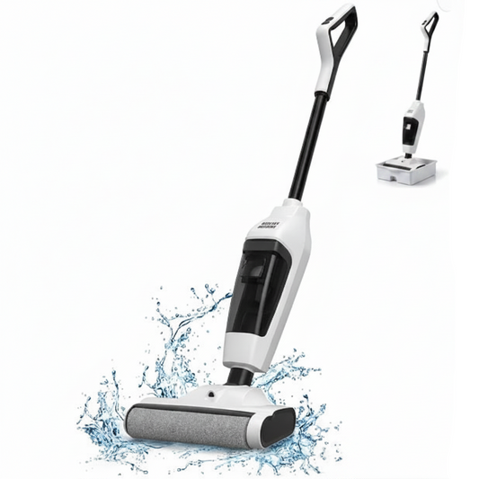 Comnox - Draadloze nat-droog stofzuiger met mop - Lange batterijduur - Sterke zuigkracht - 700 ml watertank - 40 min werking
