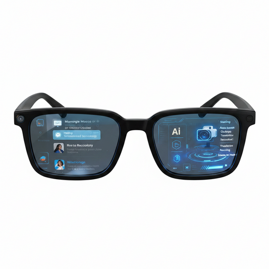 Comnox - Lenovo AI Smart Glasses - Real-time vertaling en 4K video - Handsfree bellen, muziek & foto – 800W Pixel HD camera – WiFi + Bluetooth – Comnox