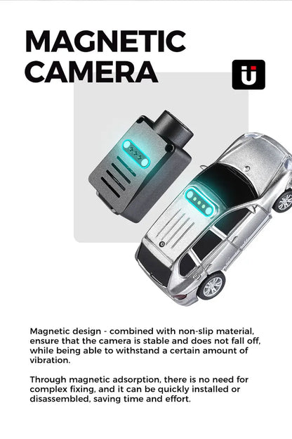 Zilveren, gele en roze 1/64 schaalmodelauto’s met zwarte camera’s en antennes op het dak, geschikt voor speelgoed- en verzamelaarsdoeleinden. Perfect 