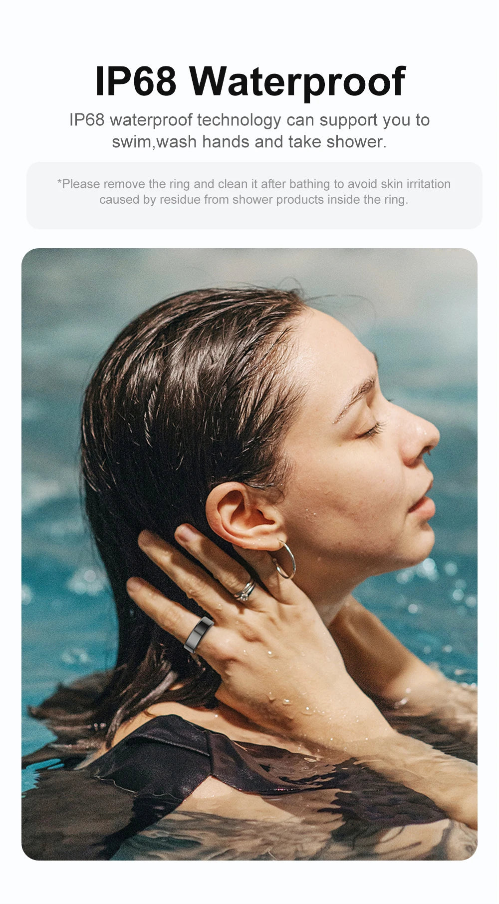 Zwart slimme ring met glanzend oppervlak en zichtbare groene LED, voorzien van een centraal sensorpaneel. Perfect voor technologie-geïnteresseerde gebruikers die een slimme accessoire zoeken. - Foto 20