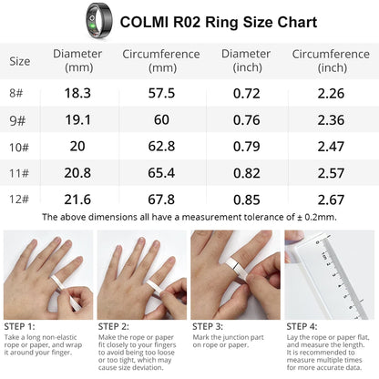 Zwart slimme ring met glanzend oppervlak en zichtbare groene LED, voorzien van een centraal sensorpaneel. Perfect voor technologie-geïnteresseerde gebruikers die een futuristisch accessoire zoeken. - Foto 6