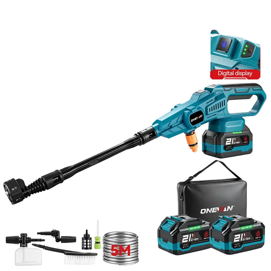 Comnox - Onevan - Elektrische Hogedrukreiniger Pistool - Krachtig en Compact - Comfortabel voor Auto en Tuin - 200BAR - 3500W - 6-in-1