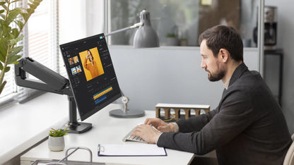 Een 22-inch 2K-monitor met 2560x1440 resolutie, 100% sRGB kleuraccuraatheid en 300Nit helderheid, uitgerust met HDR-technologie voor scherpe beelden o