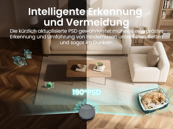 De Lefant M350 Max robotstofzuiger in grijze kleur met glanzende bovenkant en zichtbare ladingstank, uitgerust met TOF-navigatie en app-gebaseerde bes