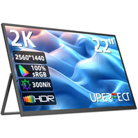 Comnox - UPERFECT UMax 22 - Comfortabel draagbaar computerscherm - Hoge resolutie 1440p - 100% sRGB IPS - 300 nit HDR