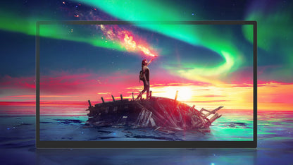 Een 22-inch 2K-monitor met 2560x1440 resolutie, 100% sRGB kleuraccuraatheid en 300Nit helderheid, uitgerust met HDR en een zwart frame, ideaal voor ga