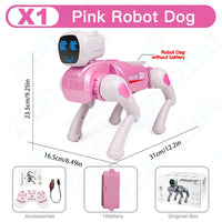 Comnox - AI Smart Robot Hond - Slim speelrobot met spraakopdrachten en dansen - 60 minuten speeltijd - 2,4 GHz draadloze bediening