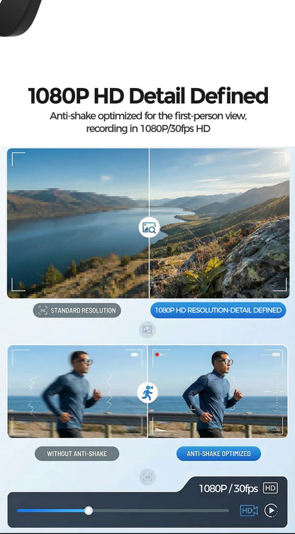 Zwart Lenovo smartbril met 4K UltraHD display en Pixel HD camera, voorzien van AI-functies en kleurveranderende lenzen bij lichtexpositie, geschikt vo