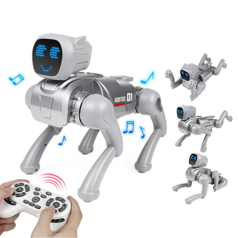Comnox - AI Smart Robot Hond - Slim speelrobot met spraakopdrachten en dansen - 60 minuten speeltijd - 2,4 GHz draadloze bediening