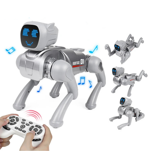 Comnox - AI Smart Robot Hond - Slim speelrobot met spraakopdrachten en dansen - 60 minuten speeltijd - 2,4 GHz draadloze bediening