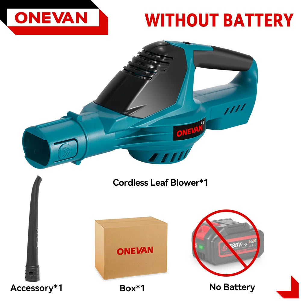 Een bladzager met blauw-zwarte kleur en 588V batterijen, geschikt voor tuin- en bouwprojecten. Zichtbaar met 5 versnellingen en 180M/S luchtstroom voo