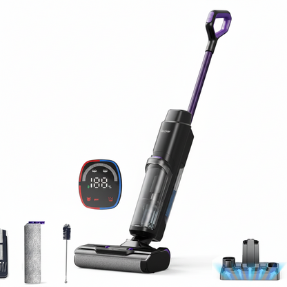 Comnox - Redkey W15 - Draadloze nat-droog stofzuiger mop - Krachtige zuigkracht en zelfreinigend - Tot 35 minuten gebruiksduur - 910 ml verswatertank, 600 ml vuilwatertank