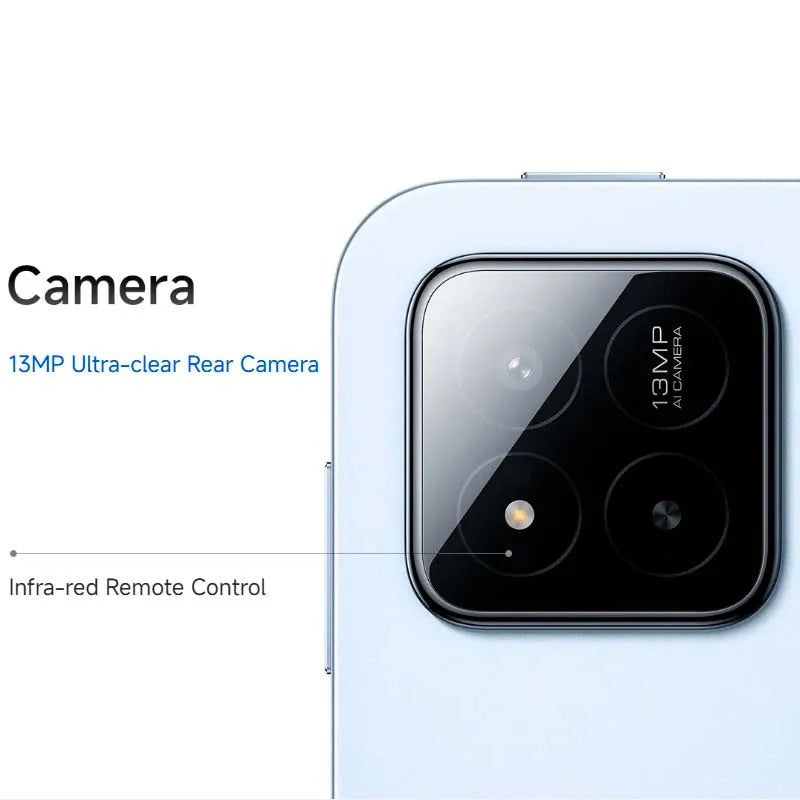Grijze Xiaomi Pad 7 Wifi met kleurrijke schermachtergrond, drie camera’s op de achterkant en zichtbare RAM/ROM-opties. Ideaal voor multimedia en produ