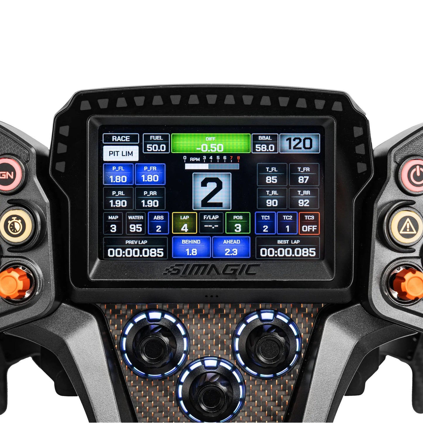 Simagic Zeus GT + MagicDash 4 Bundle - Professionele Telemetry Setup - 300mm Stuurwiel