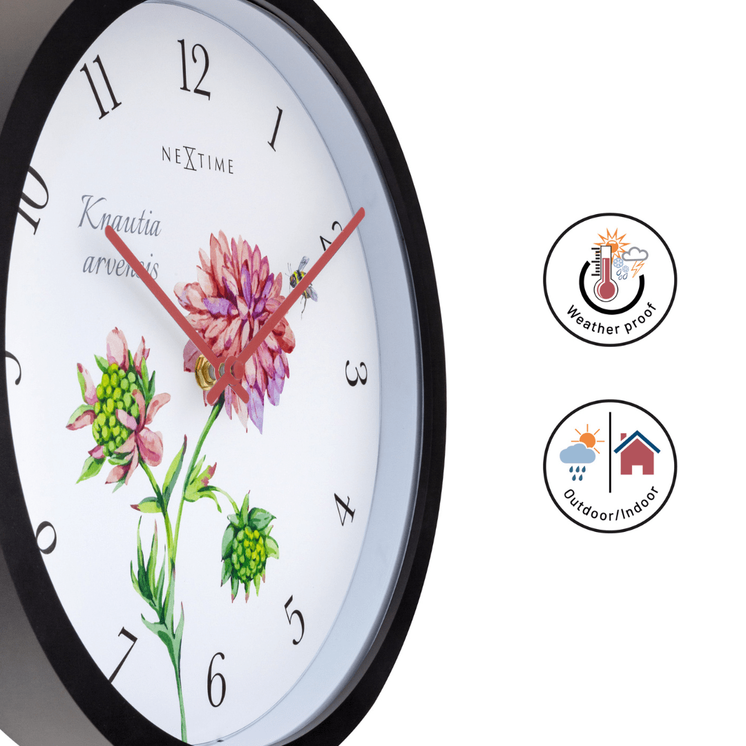 NeXtime Knautia - Weerbestendige buitenklok - 30.5 cm