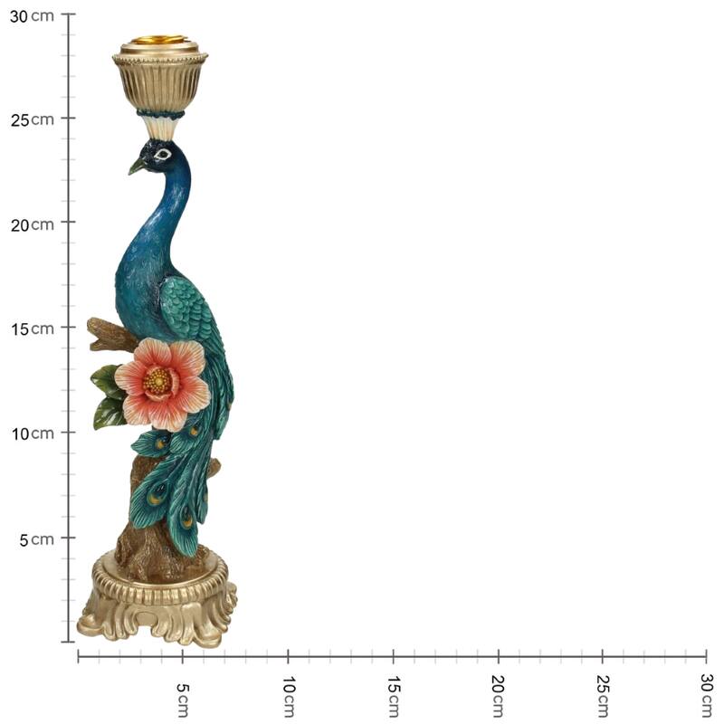 Comnox - Peacock Multi - Elegante Kaarsenhouders - Blauw & Goud