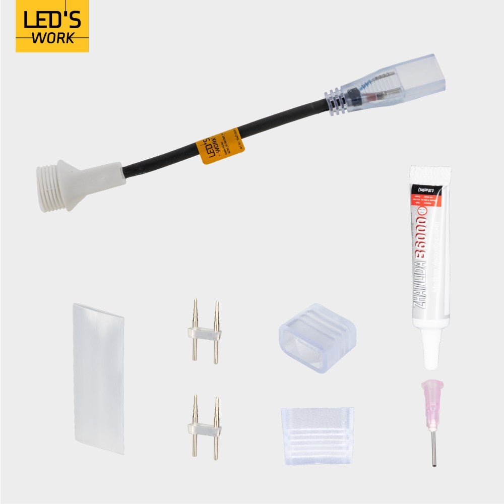 Accessoire - Aansluitkit - 150mm 280mm 20mm - Zwart