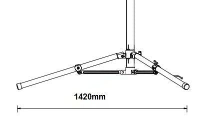 Accessoire - Statief - 1420mm 2990mm - Zwart
