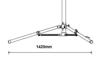 Accessoire - Statief - 1420mm 2990mm - Zwart