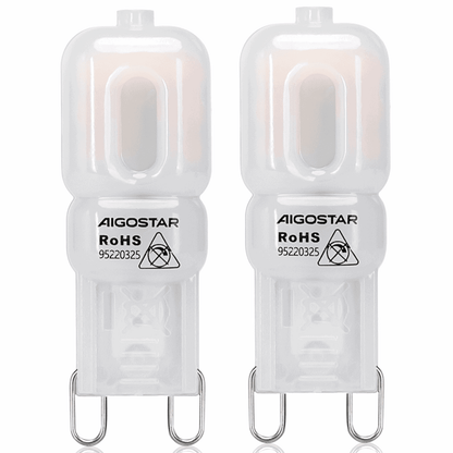 G9 steeklampje 2 stuks - LED 2W~170Lm=18W traditionele verlichting - warmwit 3000K - 230 Volt