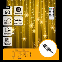 Comnox - Lichtstring ijspegel sneeuwvlok - Warme winterse sfeer - Warmwit LED