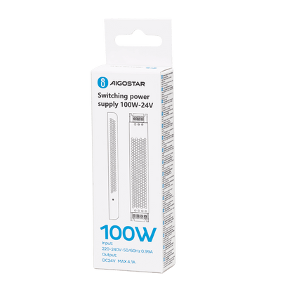 LED driver/voeding 24 Volt DC 100 Watt | plat/slank/dun 140 x 50 x 25mm | IP20 - binnenshuis