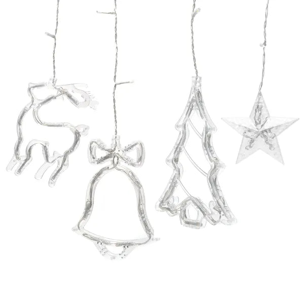 Lichtstring ijspegel meerkleurig 6 x 0.6 meter (3+3x0.6m ) - 12 LED slingers | sproeidicht IP44 - koppelbaar (max 5) | 230VAC - 24V | met afstandsbediening