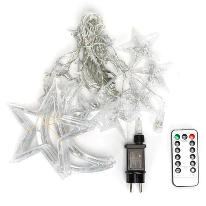 Lichtstring ijspegel warmwit 6 x 0.6 meter (3+3x0.6m ) - 12 LED slingers | sproeidicht IP44 - koppelbaar (max 5) | 230VAC - 24V | met afstandsbediening