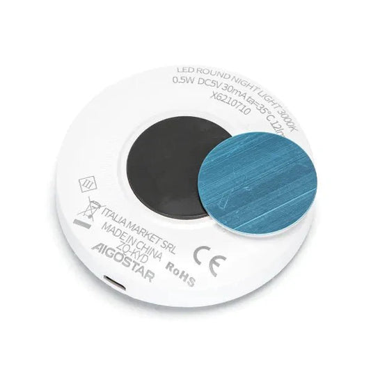 Comnox - Nachtlampje Warmwit Oplaadbaar - Comfortabel & Energiezuinig - 3000K - 12 Lumen - Magnetisch - Ronde vorm