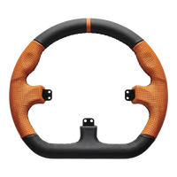 Asetek SimSports closed D orange leather rim