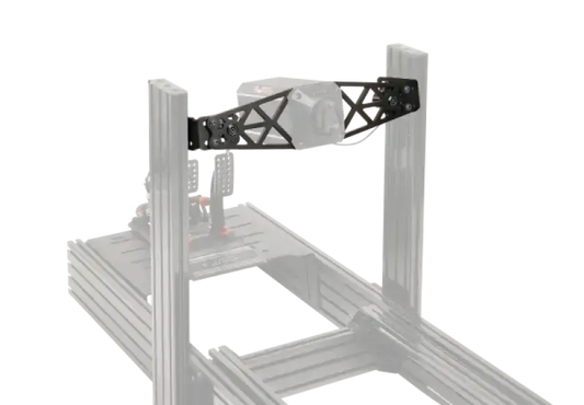 Zwart metalen 3D-printerframe met verstelbare onderdelen en een zichtbare ventilator, geschikt voor precisieprojecten en DIY-constructies. Gebruik voor 3D-printers en prototypenbouw.