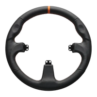 Asetek SimSports Round Black Leather Steering Wheel Rim