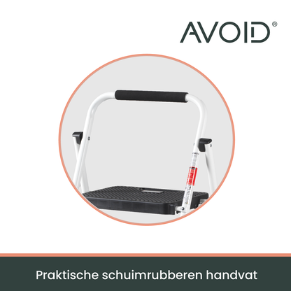 Comnox - AVOID Huishoudtrap - Veilig & Stabiel Opstapkrukje - Wit