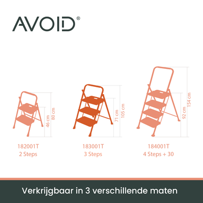 AVOID inklapbare huishoudtrap – zwart