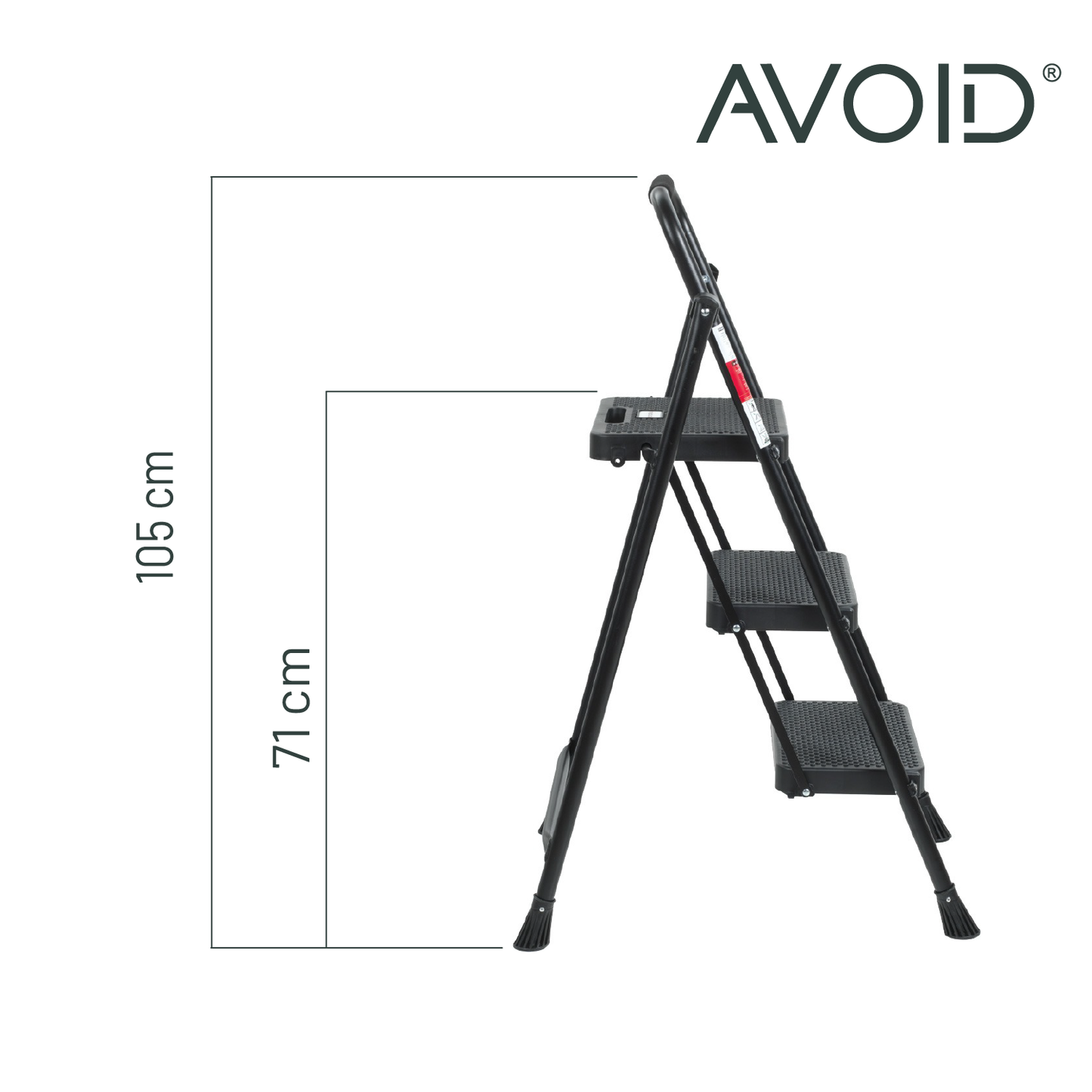 AVOID inklapbare huishoudtrap – zwart