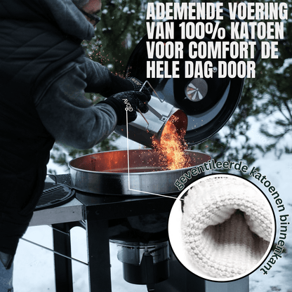 Zwart AVOID-gloves met textuurrijke vingers en polsband, voorzien van grip-oppervlakken. Geschikt voor huishoudelijke taken en dagelijkse gebruik.