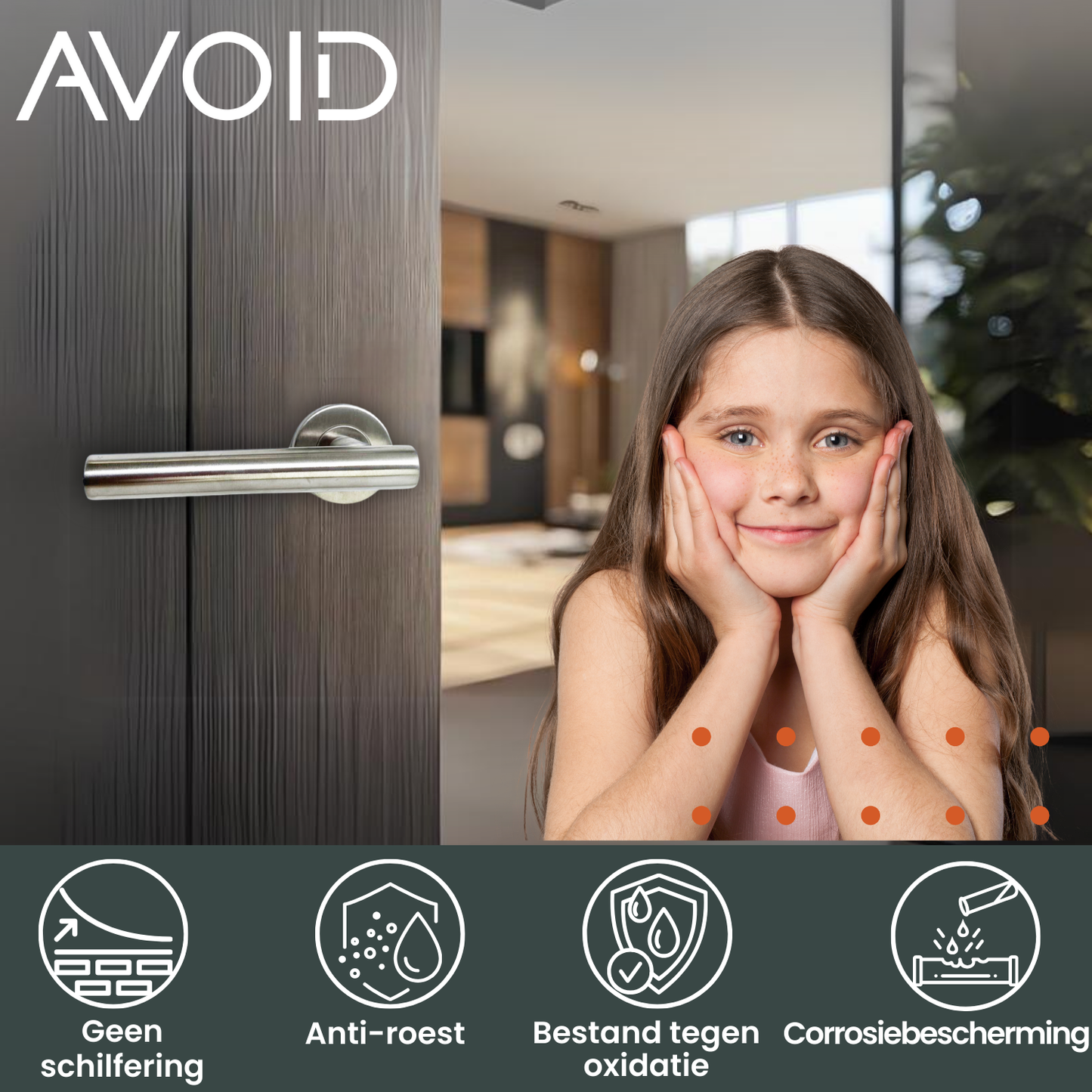 Zilverkleurige, cilindrische deurkrukken van glanzend metaal met ronde bevestigingsplaten, geschikt voor moderne interieurs. Perfect voor minimalistische deuren of badkamers met een strakke, functionele esthetiek.