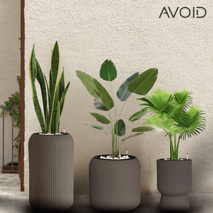 AVOID Tuscany bloempot met watergeefsysteem – khaki