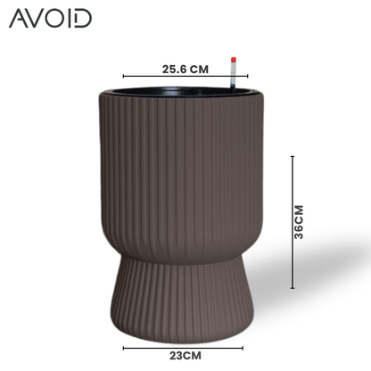 AVOID Tuscany bloempot met watergeefsysteem – khaki