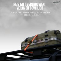 Oranje verpakkingstrekker met metalen handgreep en spiraalveer, geschikt voor veilig verpakken van goederen. Beschikbaar in vier verschillende maten voor diverse transport- en logistieke toepassingen.