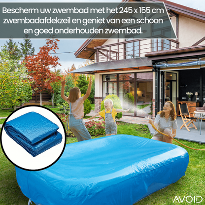 Blauwe opblaasbare slaapmatras met gladde, waterafstotende oppervlakte, geschikt voor kampeer- en reisgebruik. Zichtbaar opblaasbaar ontwerp met twee beschikbare matrassengroottes.