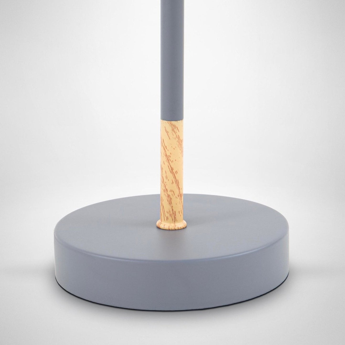 B.K.Licht - Grijze tafellamp - Metaal & stof - Met kap - Scandinavische bedlamp - Slaapkamer lamp - E27 fitting - Excl. lichtbron