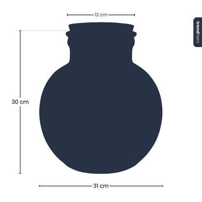 Terrarium bottle 'Bolder Bob' - Incl. (LED) cork - Closed terrarium Ø 30 cm ↑ 31 cm